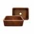 WHI-WH2519COFC-HAMMERED COPPER Copperhaus rectangular undermount sink with hammered front apron