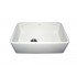 WHI-WH3018-WHITE Duet reversible fireclay sink with smooth front apron