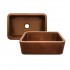WHI-WH3020COFC-HAMMERED COPPER Copperhaus rectangular undermount sink with hammered front apron