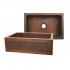 WHI-WH3020COFCBW-SMOOTH COPPER Copperhaus rectangular undermount sink with a Basket Weaving design front apron