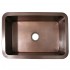 WHI-WH3020COUM-SMOOTH BRONZE Copperhaus rectangular undermount sink with smooth texture