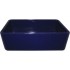 WHI-WH3618-BLUE Duet reversible fireclay sink with smooth front apron