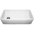 WHI-WH3618-WHITE Duet reversible fireclay sink with smooth front apron