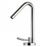 614.443TF-ORB Blairhaus Truman deck mount tub filler set with smooth arcing spout, hexagon-shaped cross handles, smooth escutcheons, hand held shower with white accents and built in diverter