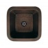 WHI-WHCOLV1414-HAMMERED BRONZE Copperhaus square drop-in/undermount prep sink with a hammered texture