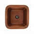 WHI-WHCOLV1414-HAMMERED COPPER Copperhaus square drop-in/undermount basin with a hammered texture