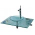 WHI-WHCRFS-1B New Generation basket woven transparent glass fused top with colored glass details and contact basin