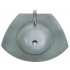 WHI-WHECOLOOM-GREY New Generation Ecoloom trapezoidal glass countertop with integrated round basin