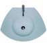WHI-WHECOLOOM-MATTE New Generation Ecoloom trapezoidal glass countertop with integrated round basin