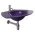 WHI-WHECOLOOM-VIOLET New Generation Ecoloom trapezoidal glass countertop with integrated round basin