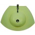 WHI-WHECOLOOM-YELLOW New Generation Ecoloom trapezoidal glass countertop with integrated round basin