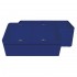WHI-WHFLAL3318-BLUE Quatro Alcove double bowl reversible fireclay sink with a decorative 2 1/2" lip on one side and a fluted front apron on the opposite side