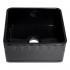 WHI-WHFLATN2018-BLACK Reversible series fireclay sink with an Athinahaus front apron one side and fluted front apron on opposite side