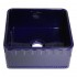 WHI-WHFLATN2018-BLUE Reversible series fireclay sink with an Athinahaus front apron one side and fluted front apron on opposite side