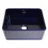 WHI-WHFLATN2418-BLUE Reversible series fireclay sink with an Athinahaus front apron one side and fluted front apron on opposite side