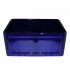 WHI-WHFLCON2418-BLUE Reversible series fireclay sink with Concave front apron one side and fluted front apron on other