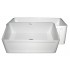 WHI-WHFLCON3018-WHITE Reversible series fireclay sink with Concave front apron one side and fluted front apron on other