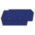 WHI-WHFLQ3318-BLUE Quatro Alcove double bowl reversible fireclay sink with a fluted front apron and a decorative 2 1/2" lip on one side and a fluted front apron on the opposite side