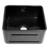 WHI-WHFLRPL2018-BLACK Reversible series fireclay sink with Raised Panel front apron on one side and fluted front apron on other