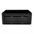 WHI-WHFLRPL2418-BLACK Reversible series fireclay sink with Raised Panel front apron on one side and fluted front apron on other