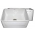 WHI-WHFLRPL2418-WHITE Reversible series fireclay sink with Raised Panel front apron on one side and fluted front apron on other