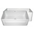 WHI-WHFLRPL3018-WHITE Reversible series fireclay sink with Raised Panel front apron on one side and fluted front apron on other