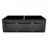 WHI-WHFLRPL3318-BLACK Reversible series fireclay sink with Raised Panel front apron on one side and fluted front apron on other