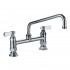 WHI-WHFS9813-12-C Heavy Duty utility bridge faucet with an extended swivel spout and lever handles