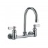 WHI-WHFS9814-P4-C Heavy Duty wall mount utility faucet with a gooseneck swivel spout and lever handles