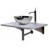 WHI-WHGOTTA-S New Generation porcelain counter top unit with polished stainless steel above mount basin and polished stainless steel