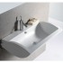 WHI-WHKN1128 Isabella rectangular wall mount basin with overflow, single faucet hole and rear center drain