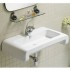 WHI-WHKN1130 Isabella rectangular wall mount basin with overflow, single faucet hole and rear center drain