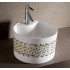 WHI-WHKN4045-03 Isabella decorative round wall mount basin with single faucet hole and center drain