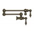WHI-WHKPFLV3-9550-BN Vintage III patented wall mount pot filler with lever handles and swivel aerator