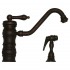 WHI-WHKTSL3-2200-MB Vintage III single lever faucet with traditional swivel spout and solid brass side spray