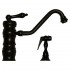 WHI-WHKTSL3-2200-ORB Vintage III single lever faucet with traditional swivel spout and solid brass side spray