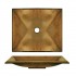 WHI-WHLAV1618-POLISHED BRASS Copperhaus rectangular above mount basin with a smooth texture