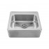 WHI-WHNAP2522 Noah's Collection Brushed Stainless Steel single bowl drop-in sink with a seamless customized front apron