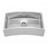 WHI-WHNAPCV3218 Noah's Collection Brushed Stainless Steel Chefhaus Series single bowl front apron/undermount sink with a curved design