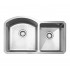 WHI-WHNC3220 Noah's Collection Brushed Stainless Steel Chefhaus Series double bowl undermount sink