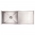 WHI-WHNCM4019 Noah's Collection Brushed Stainless Steel commercial single bowl reversible under mount sink with an integral drain board