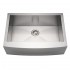 WHI-WHNCMAP3021 Noah's Collection Brushed Stainless Steel commercial single bowl sink with an arched front apron