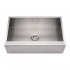 WHI-WHNCMAP3321 Noah's Collection Brushed Stainless Steel commercial single bowl front apron sink