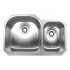 WHI-WHNDBU3120 Noah's Collection Brushed Stainless Steel double bowl undermount sink