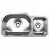 WHI-WHNDBU3317 Noah's Collection Brushed Stainless Steel double bowl undermount sink