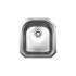 WHI-WHNU1618 Noah's Collection Brushed Stainless Steel single bowl (D-Bowl) undermount sink