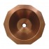 WHI-WHOCTDWV16-SMOOTH COPPER Copperhaus decagon (10 sides) shaped above mount basin with smooth texture