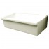 WHI-WHQ536-BISCUIT Large Quatro Alcove reversible fireclay sink decorative 2 1/2" lip on one side and 2" lip on other