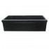 WHI-WHQ536-BLACK Large Quatro Alcove reversible fireclay sink decorative 2 1/2" lip on one side and 2" lip on other