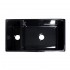 WHI-WHQDB542-BLACK Large Quatro Alcove reversible bowl and half fireclay sink with decorative 2 1/2" lip on both sides
